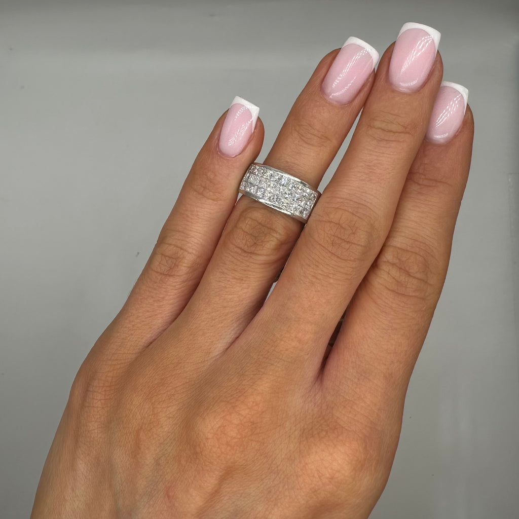 Platinum 1.50 CT Princess Cut Diamond Ring WB1081 ITJJ