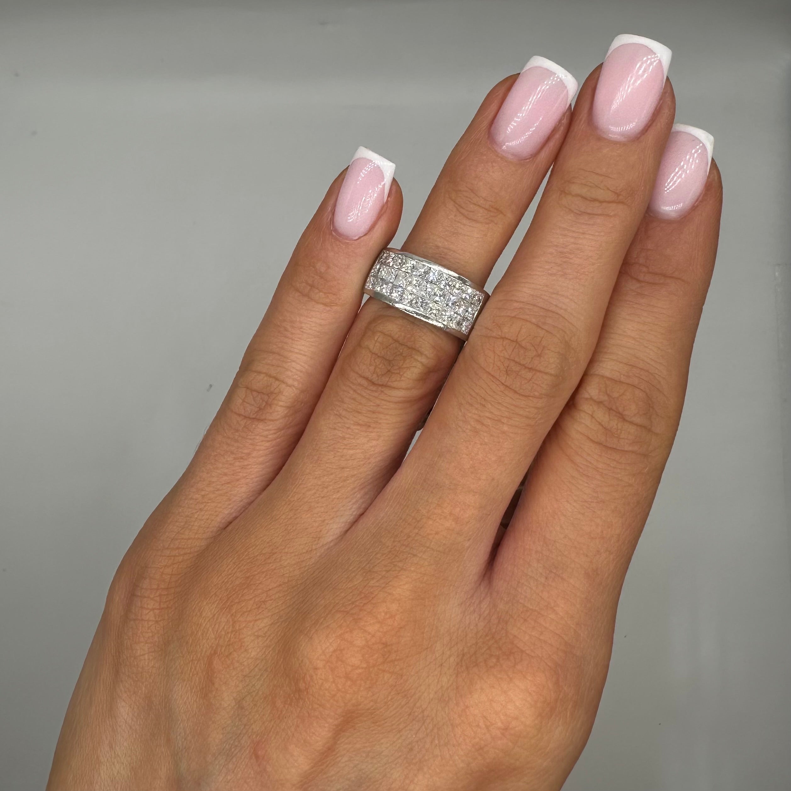 Platinum 1.50 CT Princess Cut Diamond Ring WB1081 ITJJ