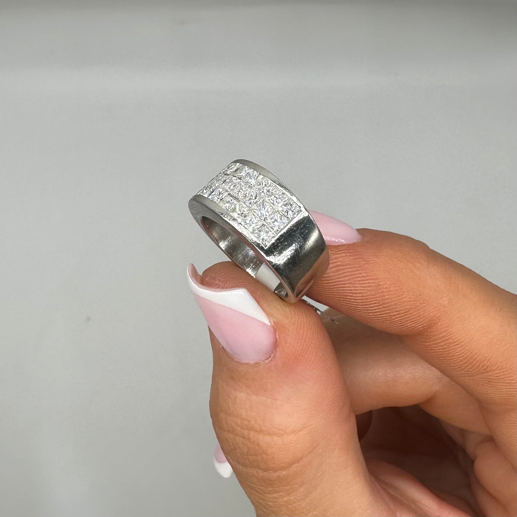 Platinum 1.50 CT Princess Cut Diamond Ring WB1081 ITJJ