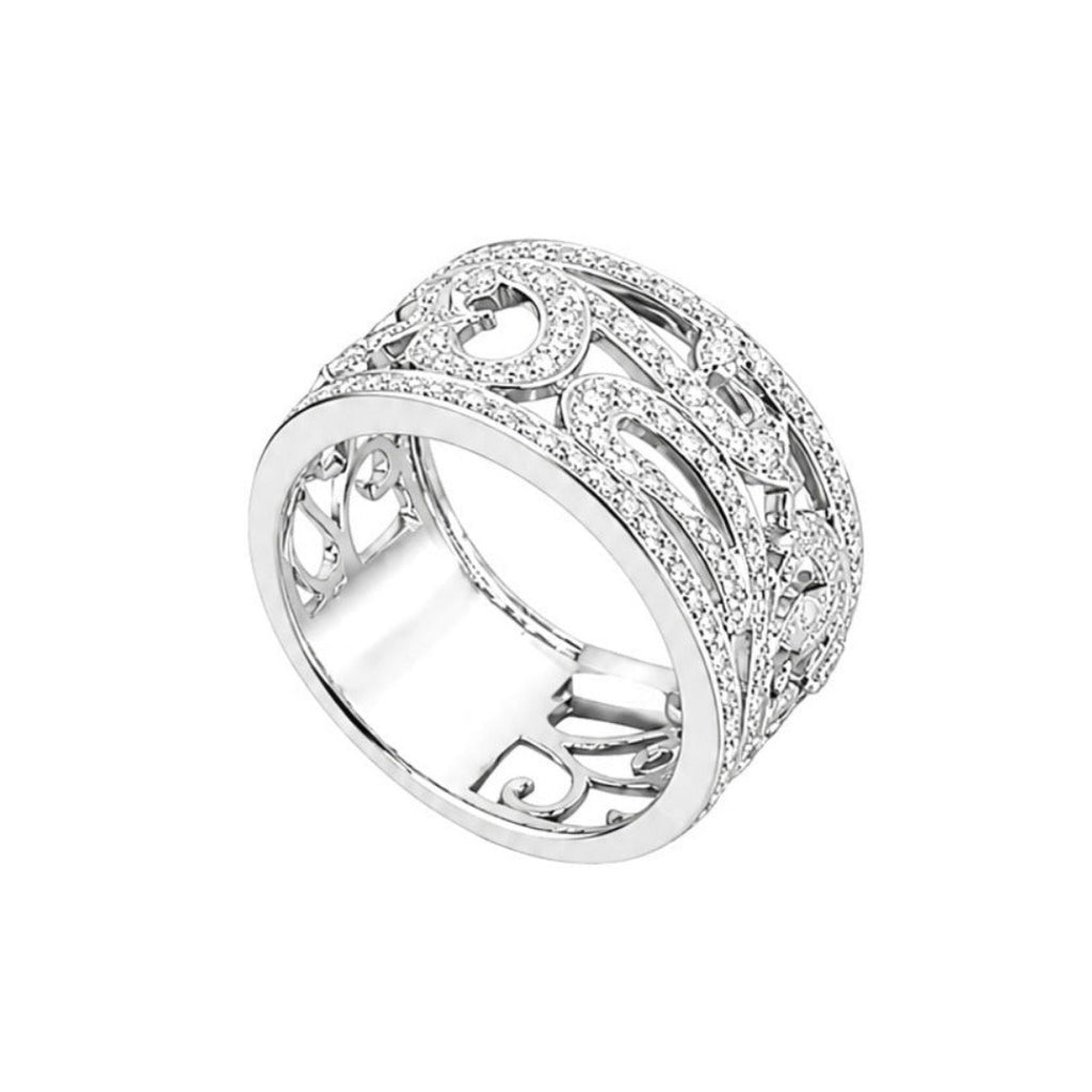 18K White Gold 0.60CT Diamond Ring WB069 SIIJJ