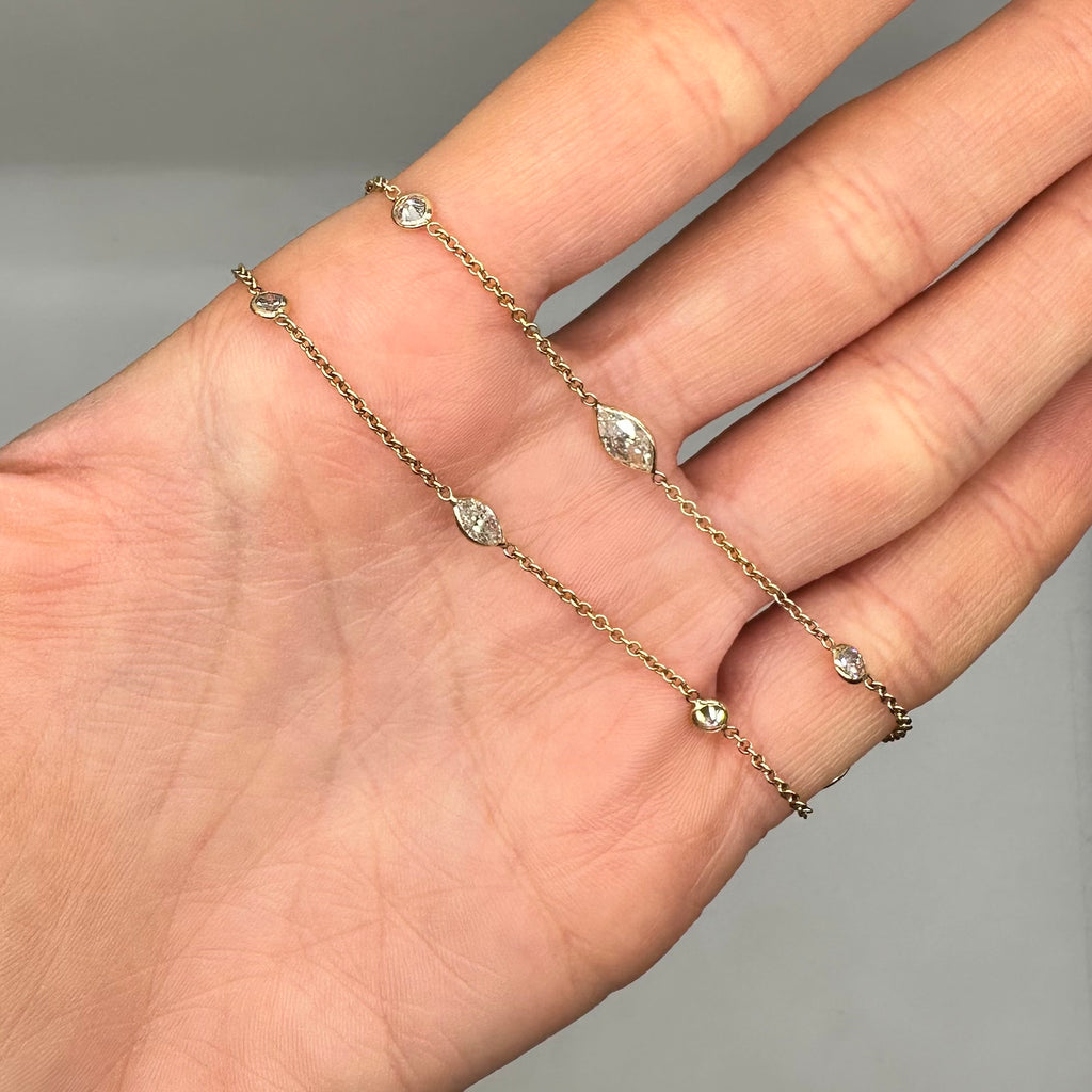 14K Yellow Gold 3.30 CT Diamond Necklace – 16” DN0032 GNJJ