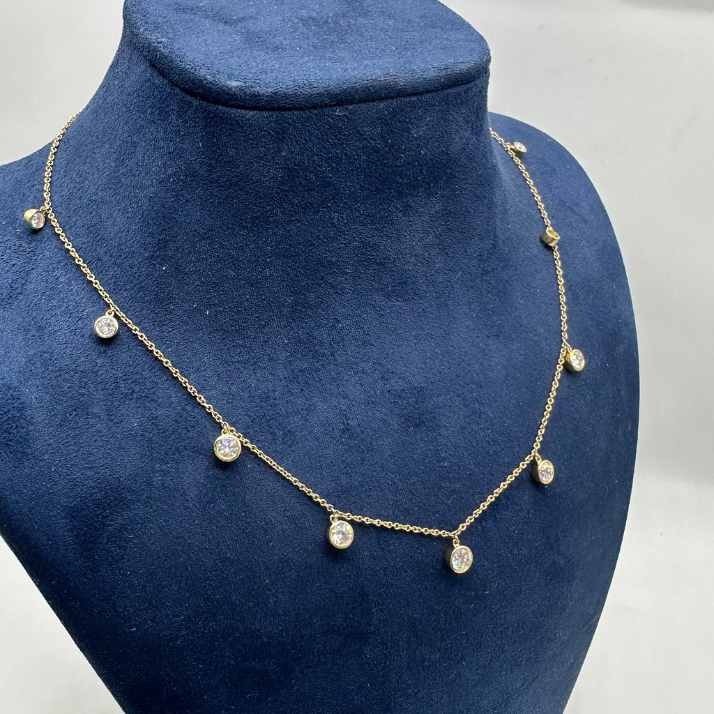 14K Yellow Gold 2.09 CT Lab-Grown Diamond Necklace