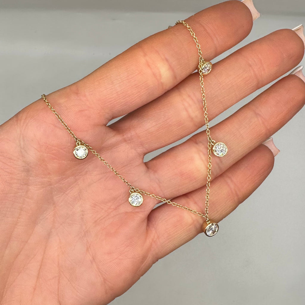 14K Yellow Gold 2.09 CT Lab-Grown Diamond Necklace