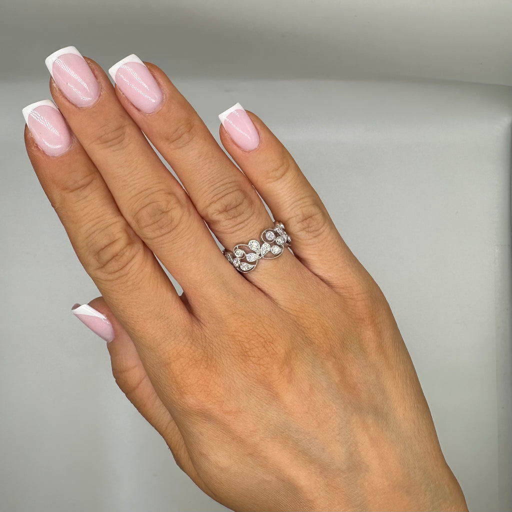 18K White Gold 1.22CT Diamond Ring DR119 ZEJ