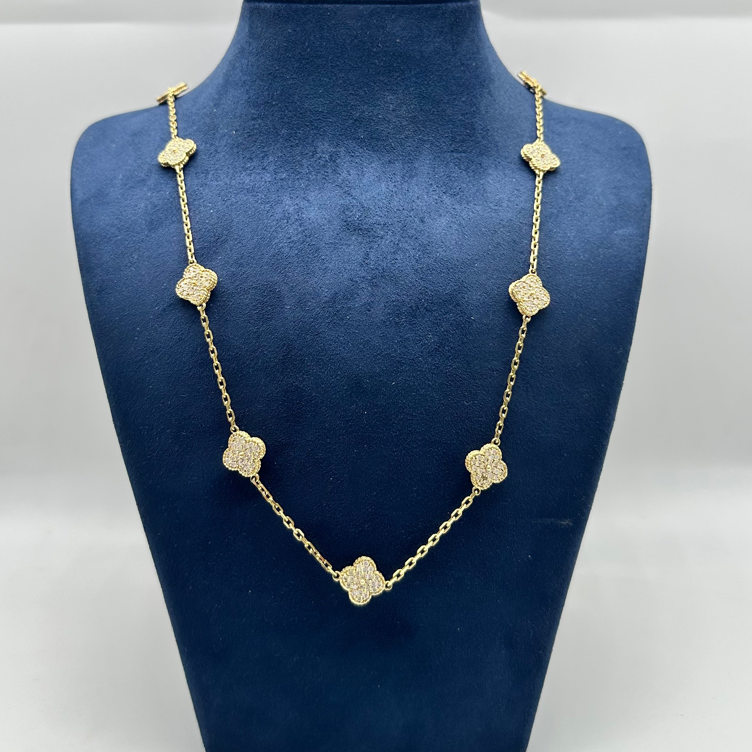 18K Yellow Gold 19.25 CT Diamond Necklace – 35” DN106 IJTJJ