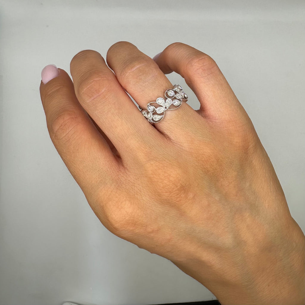 18K White Gold 1.22CT Diamond Ring DR119 ZEJ