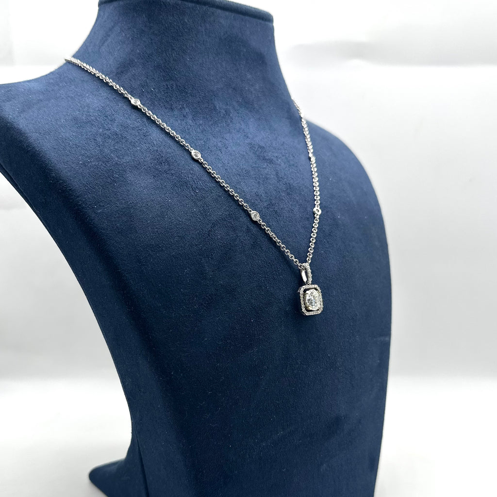14k White Gold 2.03 CT Lab-Grown Diamond Pendant Necklace – G VS1 DP070, ITJJ