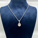 14k White Gold 1.85CT Diamond Pendant Necklace GEJJ