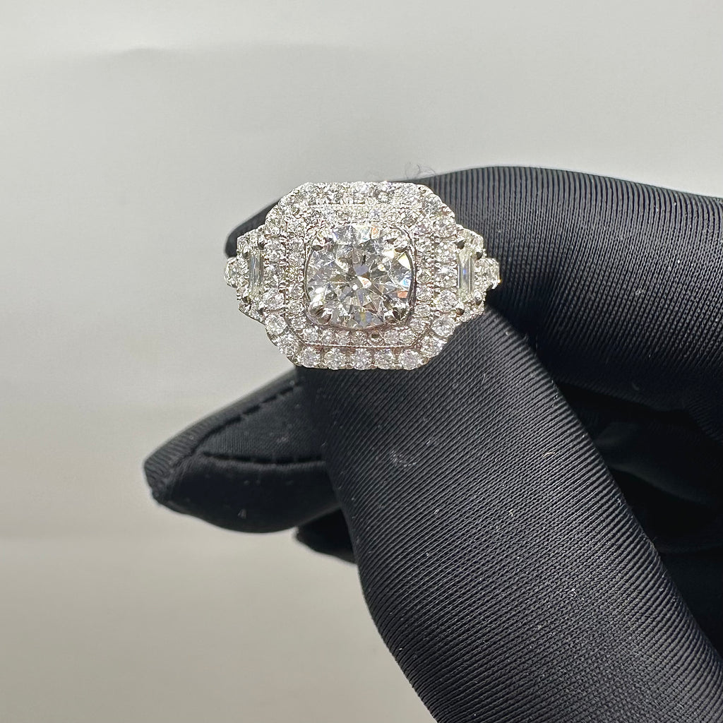14K White Gold 2.01CT Diamond Ring RDER040 IJTJ GATJ