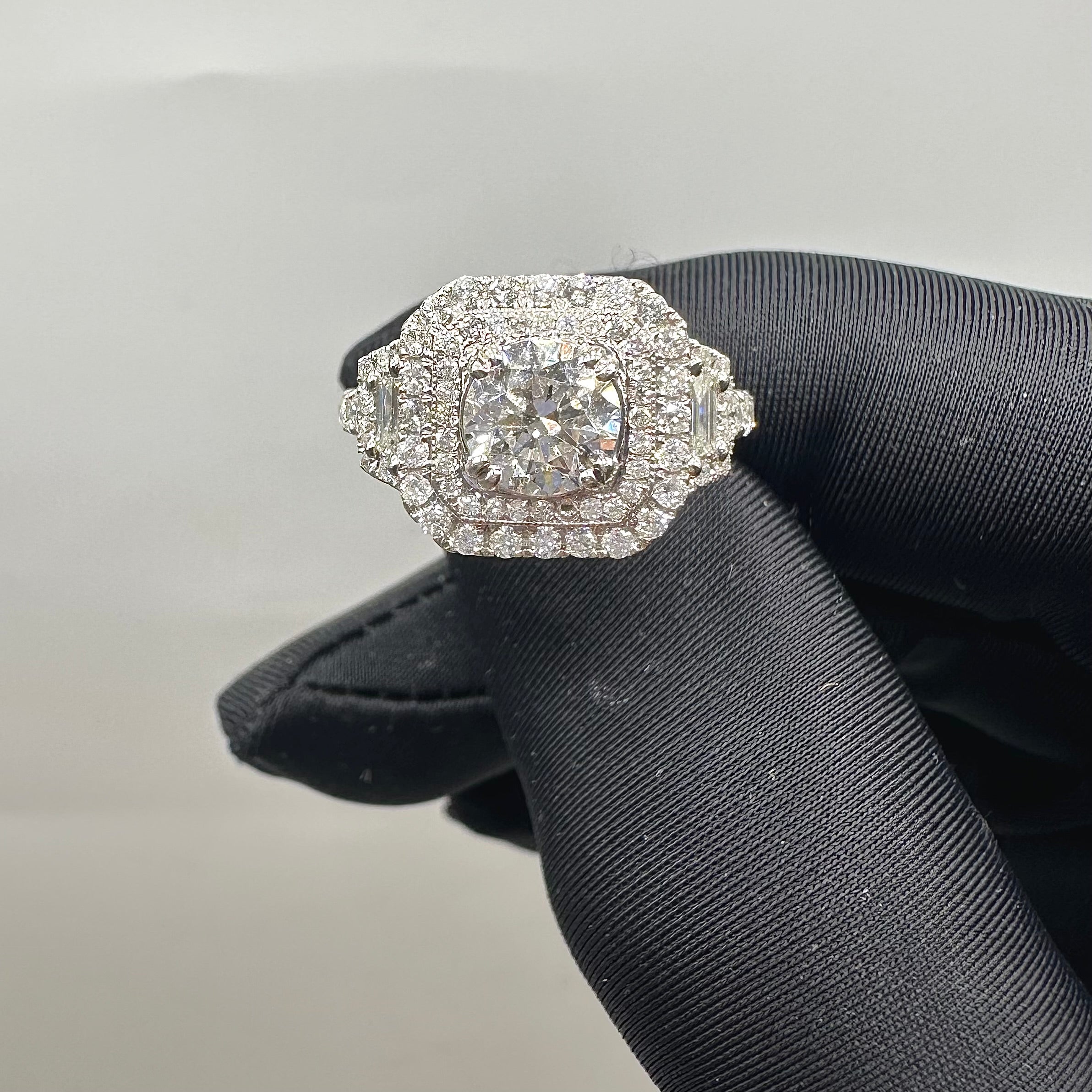 14K White Gold 2.01CT Diamond Ring RDER040 IJTJ GATJ