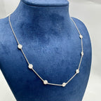 14K White Gold 2.15 CT Diamond By The Yard Necklace – 17” DN014 GNJJ