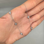 14K White Gold 2.15 CT Diamond By The Yard Necklace – 17” DN014 GNJJ