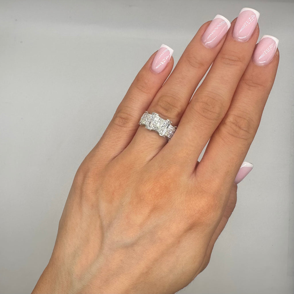 18K White Gold 2.10 CT Diamond Ring – F–G Color, VS2–SI1 Clarity WB0137 GIJJ