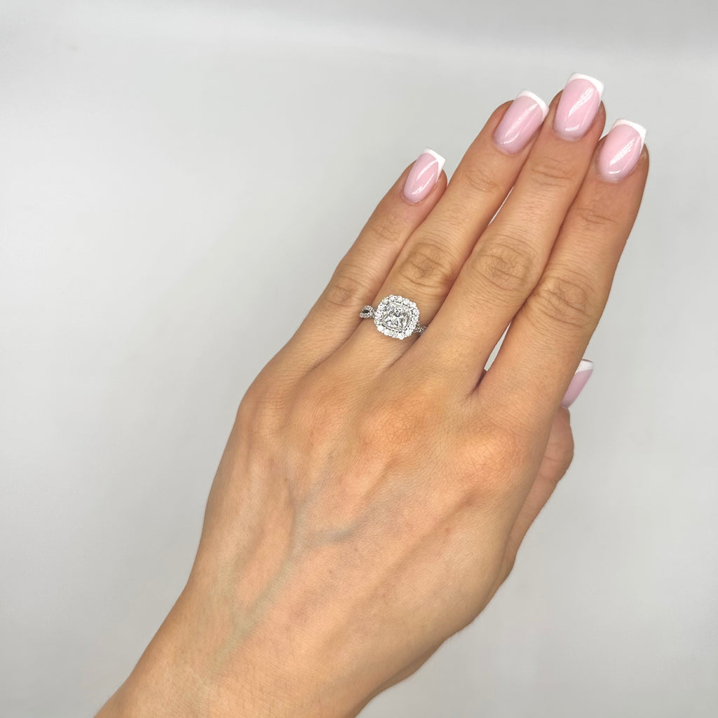 14K White Gold 2.03 CTW Diamond Ring DR118 GTJJ