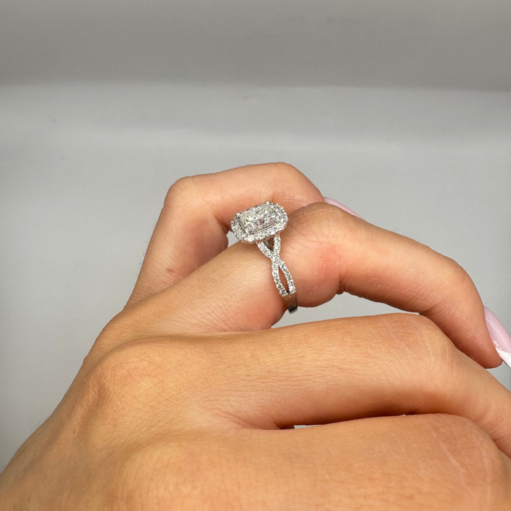 14K White Gold 2.03 CTW Diamond Ring DR118 GTJJ