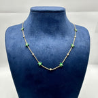 14K Yellow Gold 1.00 CT Emerald & 0.52 CT Diamond Necklace – 16”, 17” & 18” EMDN024 ENJ