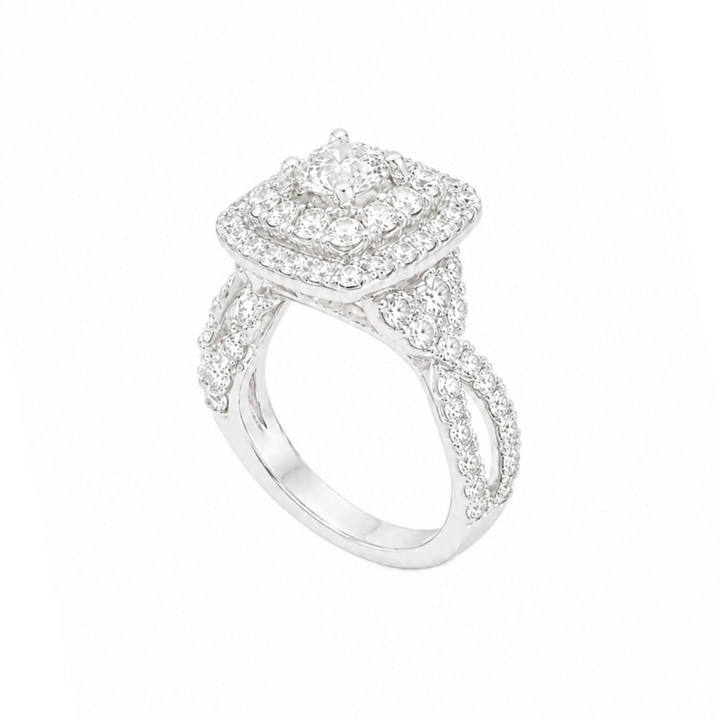 14K White Gold 1.50CT Diamond Ring DR054 IJTJ