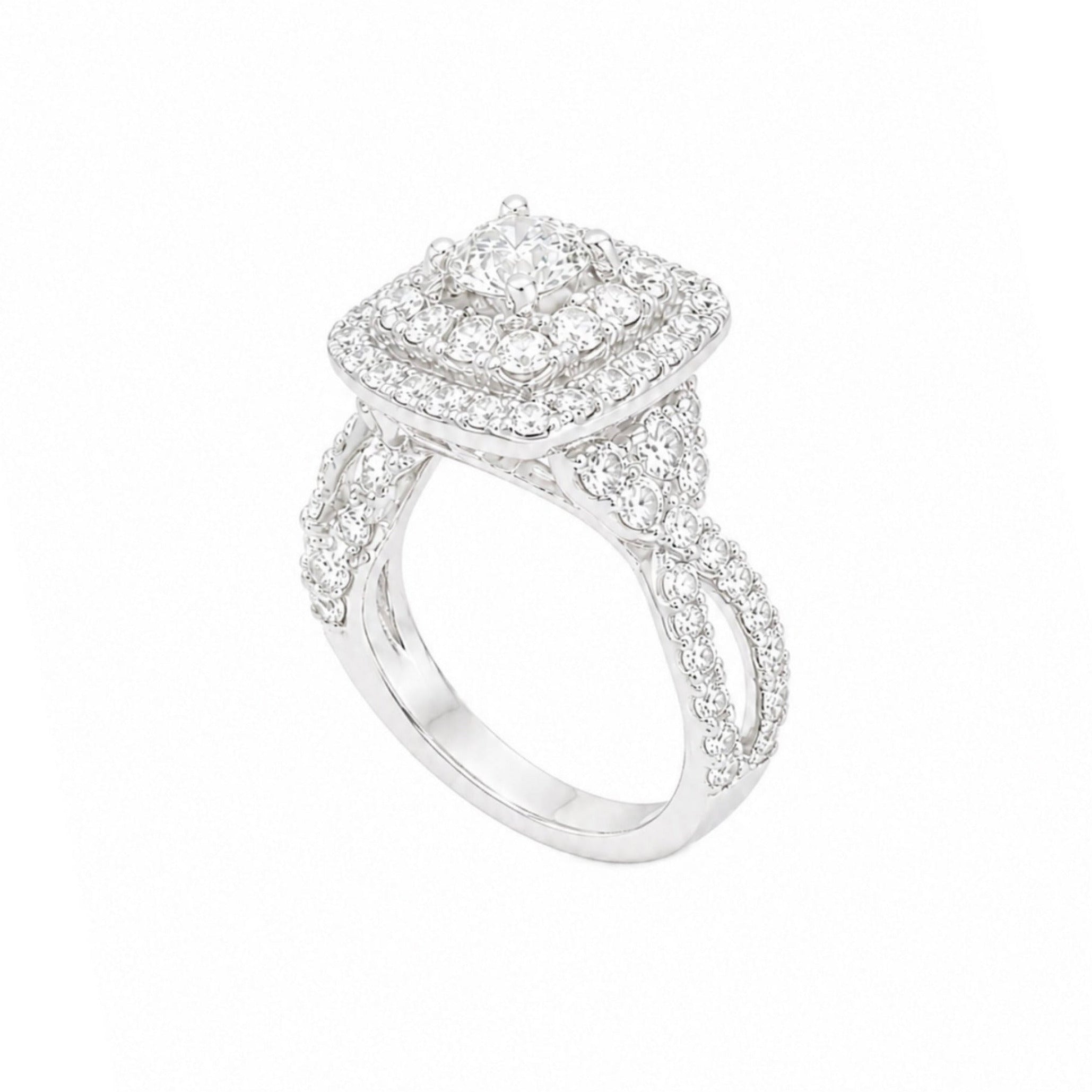 14K White Gold 1.50CT Diamond Ring DR054 IJTJ