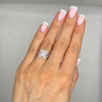 14K White Gold Round & Baguette Diamond Ring 0.69CT PJR5372WG