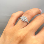 14K White Gold 1.40CT Diamond Ring  CUSHDR025 IATJ
