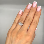 14K White Gold 1.40CT Diamond Ring  CUSHDR025 IATJ