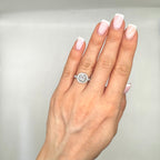 18K White Gold 1.68CT Diamond Ring with 0.73CT Princess-Cut Diamond PRER019 ITAJ