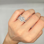 18K White Gold 1.68CT Diamond Ring with 0.73CT Princess-Cut Diamond PRER019 ITAJ