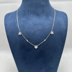 14K White Gold 0.46 CT Diamond Necklace – 15”, 16” & 17” Adjustable DC-N14485-1