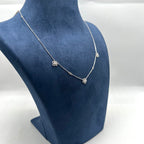 14K White Gold 0.46 CT Diamond Necklace – 15”, 16” & 17” Adjustable DC-N14485-1