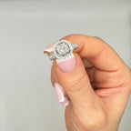 18K White Gold 1.68CT Diamond Ring with 0.73CT Princess-Cut Diamond PRER019 ITAJ