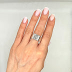 18K White Gold 1.90CT Lab Diamond Ring with 0.20CT Natural Diamond Accents DR012 GJJJ
