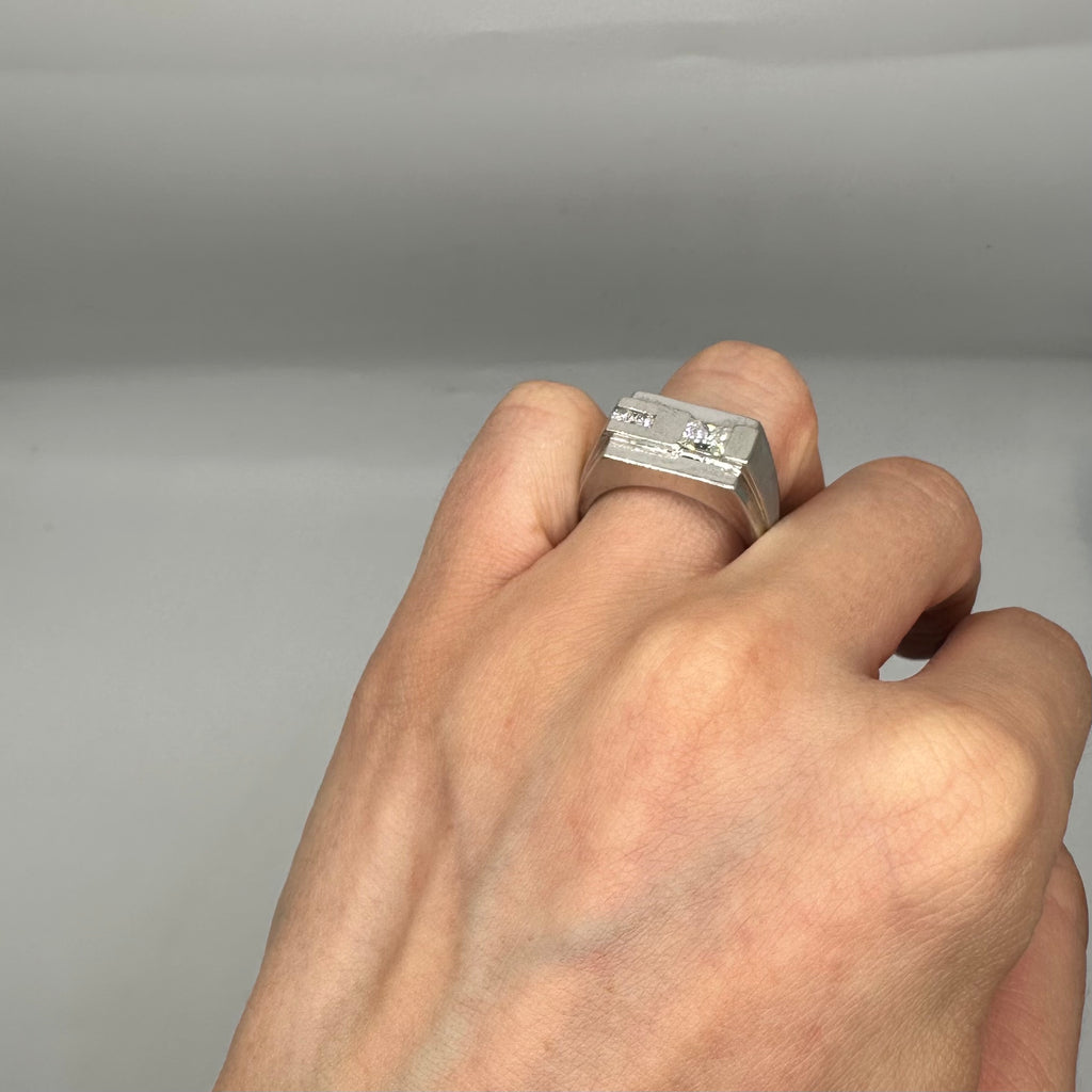 14K White Gold 1.12CT Diamond Ring MR004 IJTJ NTJ