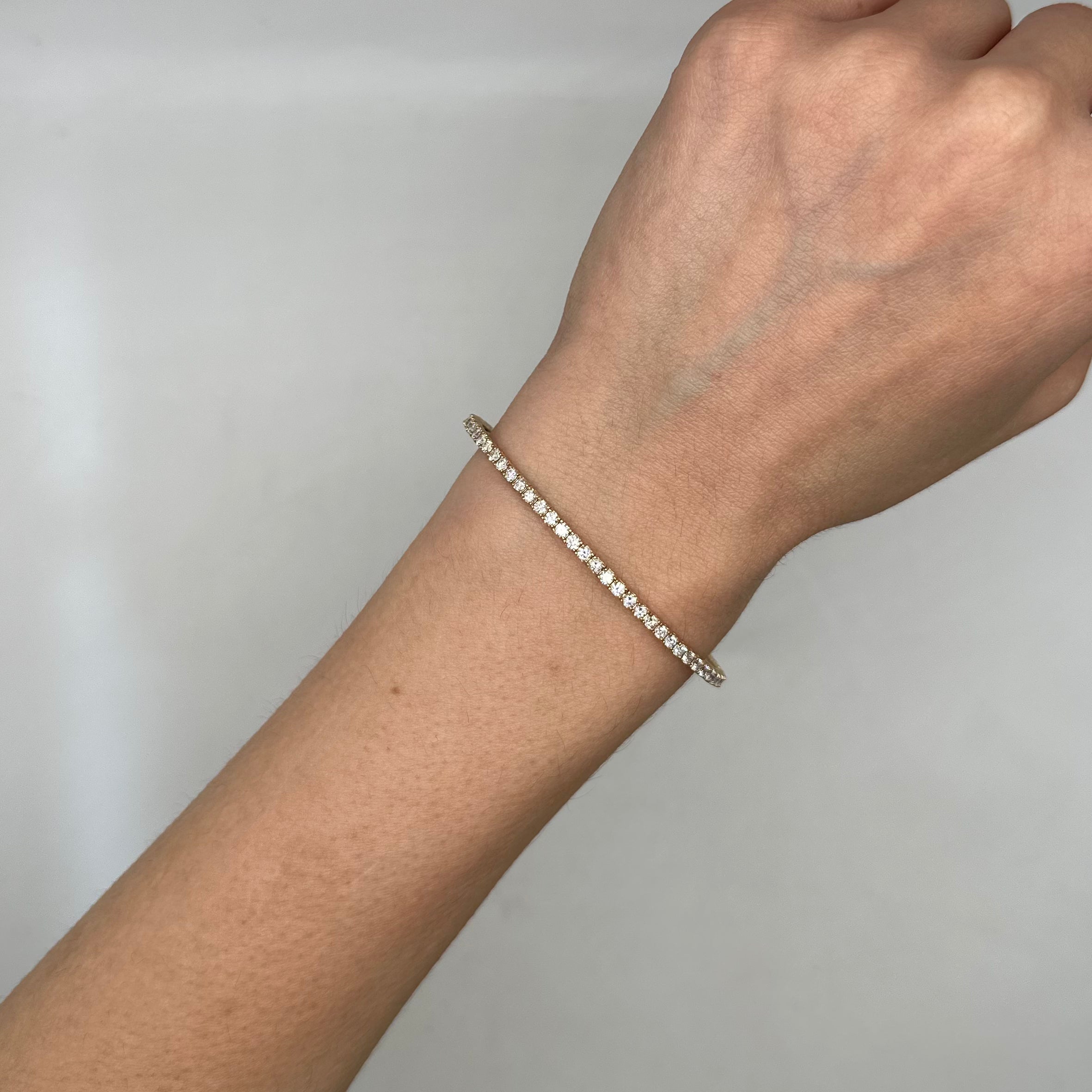 14K Yellow Gold 3.00 CTW Lab-Grown Diamond Bangle Bracelet IGJJ