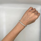 14KT Two-Tone Solid Gold Stretch Bracelet with 6.52ct Diamonds (VS2–SI1). DB0084 TJJJ