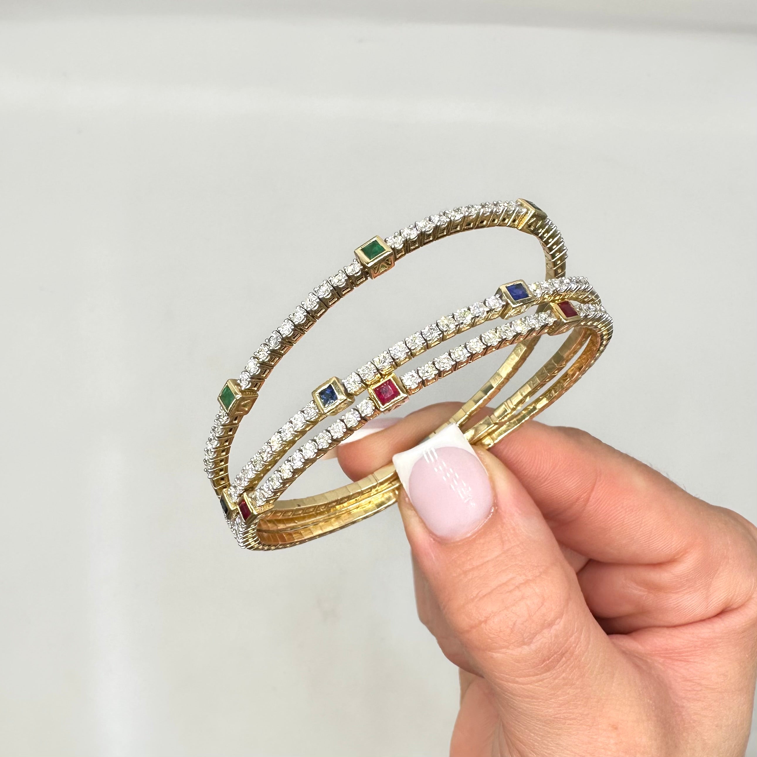 14K Yellow Gold Diamond & Ruby Bracelet – 0.76 CT Diamonds 0.37 CT Rubies CBR0105 IGTJ