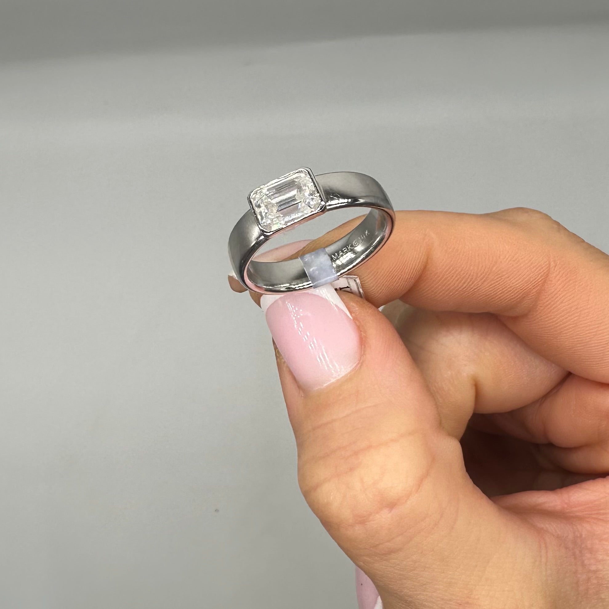 14K White Gold 1.73CT Lab Grown Diamond Band Ring DR055 IIJJ