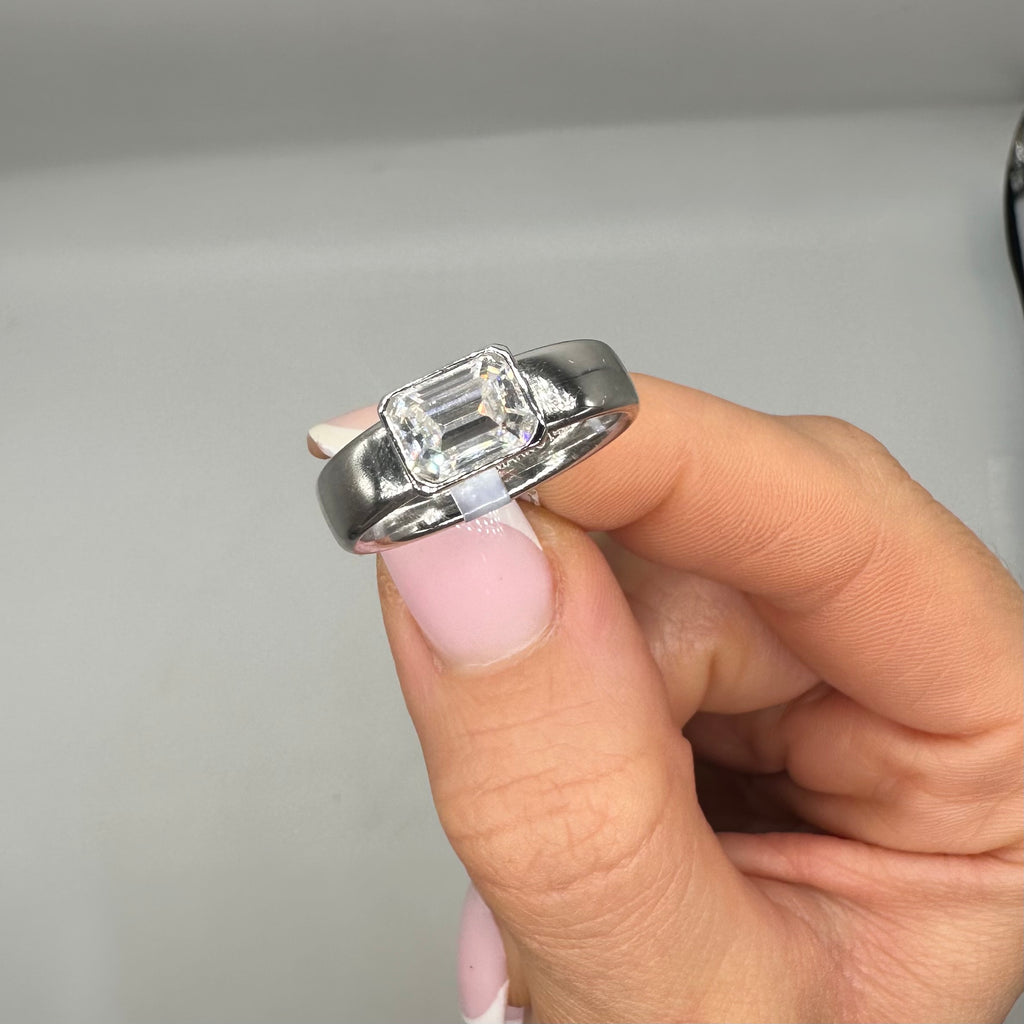14K White Gold 1.73CT Lab Grown Diamond Band Ring DR055 IIJJ