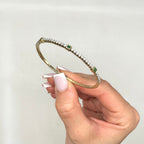 14K Yellow Gold Diamond & Emerald Bracelet – 0.76 CT Diamonds & 0.37 CT Emeralds CBR0105 IGTJ