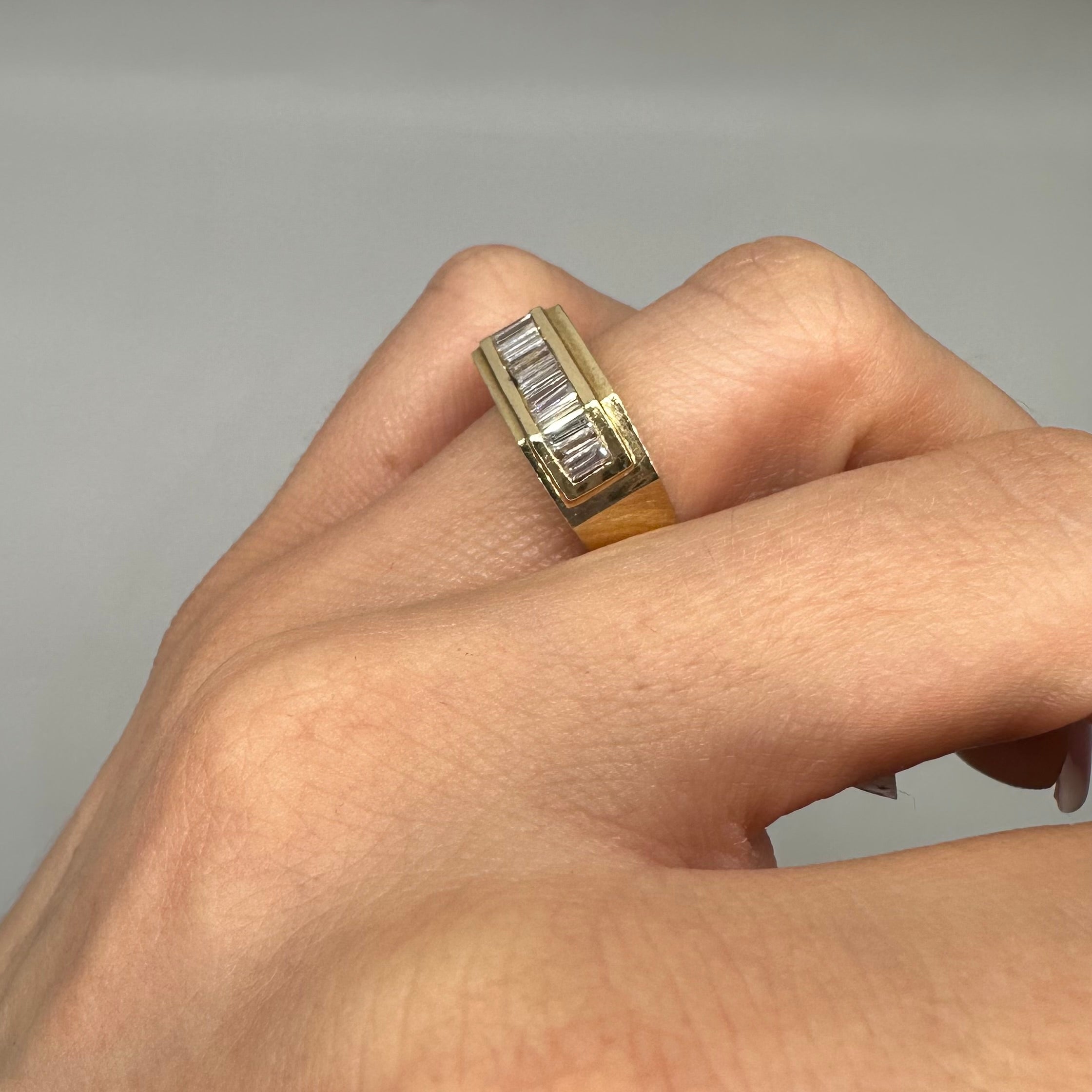 14K Yellow Gold 0.76CT Baguette Diamond Ring WB127 ALJ