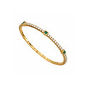14K Yellow Gold Diamond & Emerald Bracelet – 0.76 CT Diamonds & 0.37 CT Emeralds CBR0105 IGTJ