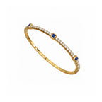 14K Yellow Gold 0.76 CT Diamond & 0.37 CT Sapphire Bracelet CBR0105 IGTJ