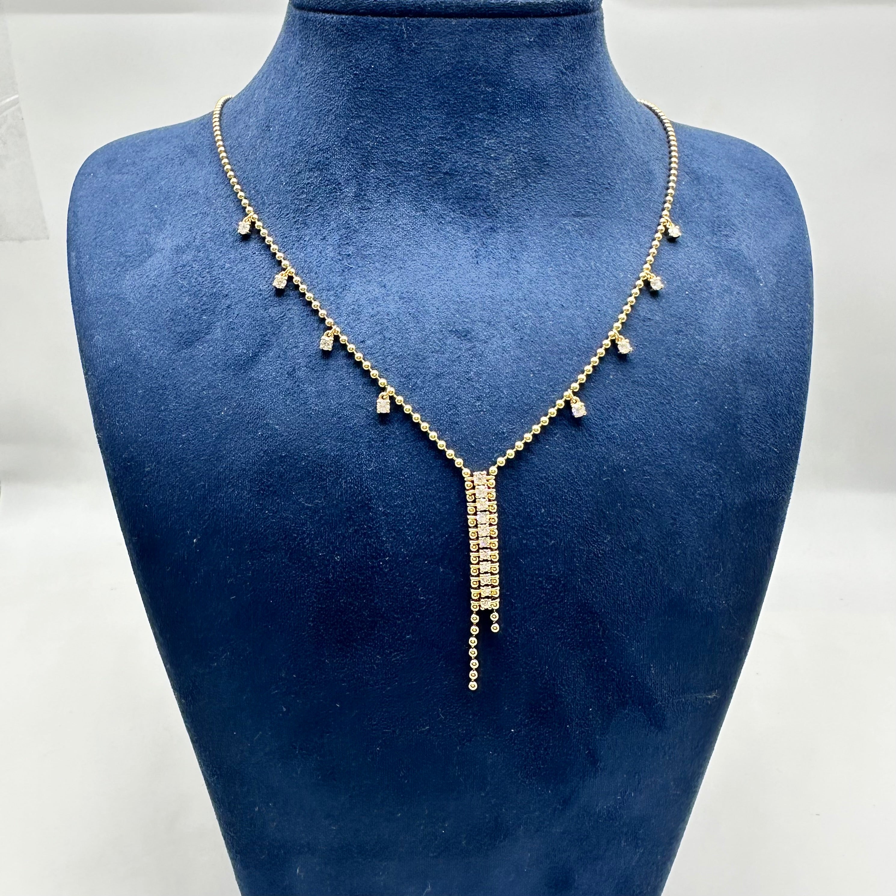 14K Yellow Gold 1.02 CT Diamond Necklace – 18” KVN00265-004