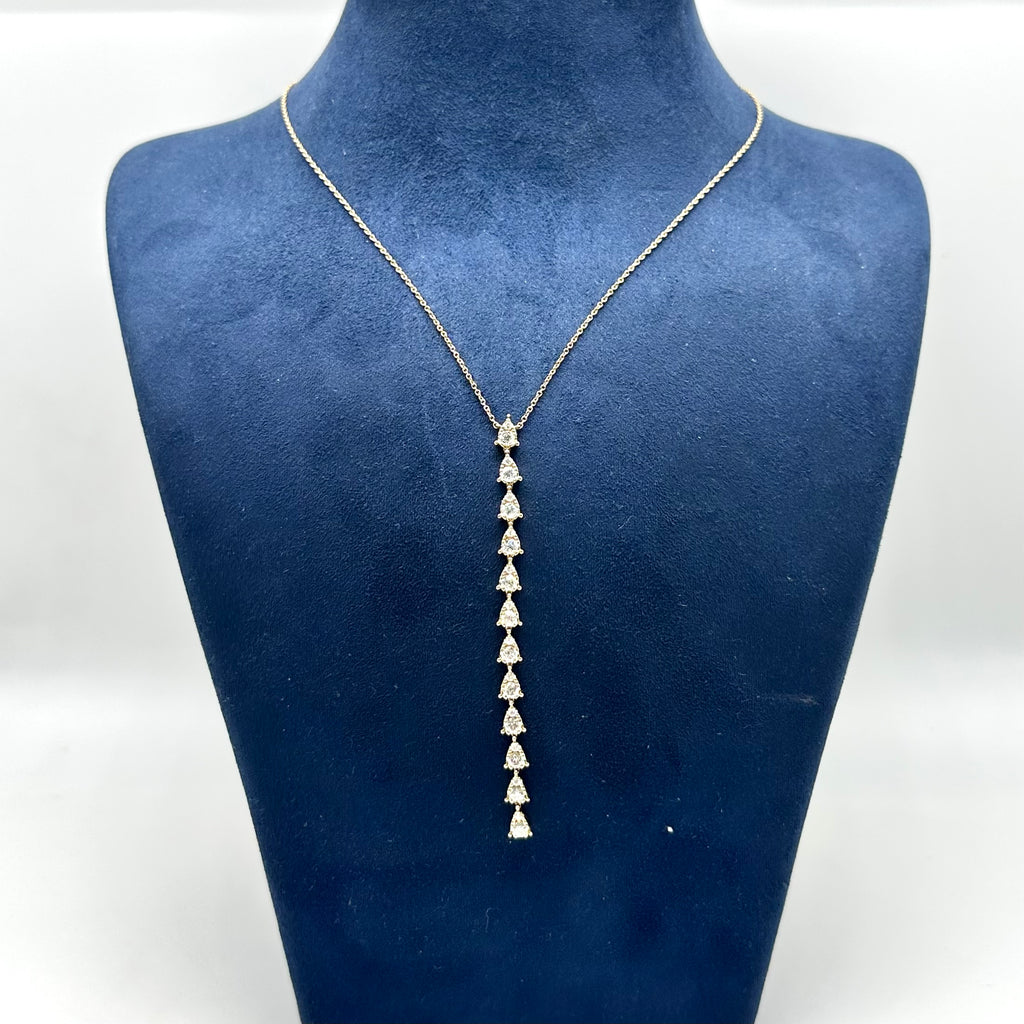 14K Yellow Gold 1.51 CT Diamond Statement Necklace KVN00230