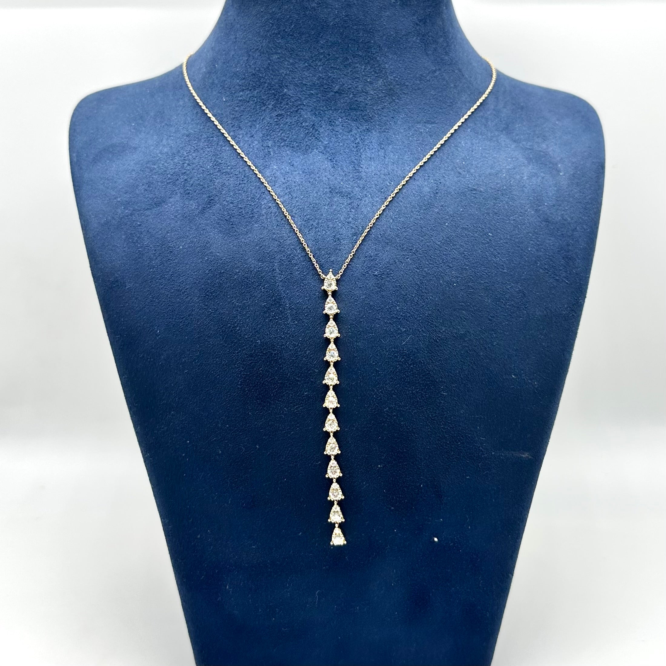 14K Yellow Gold 1.51 CT Diamond Statement Necklace KVN00230