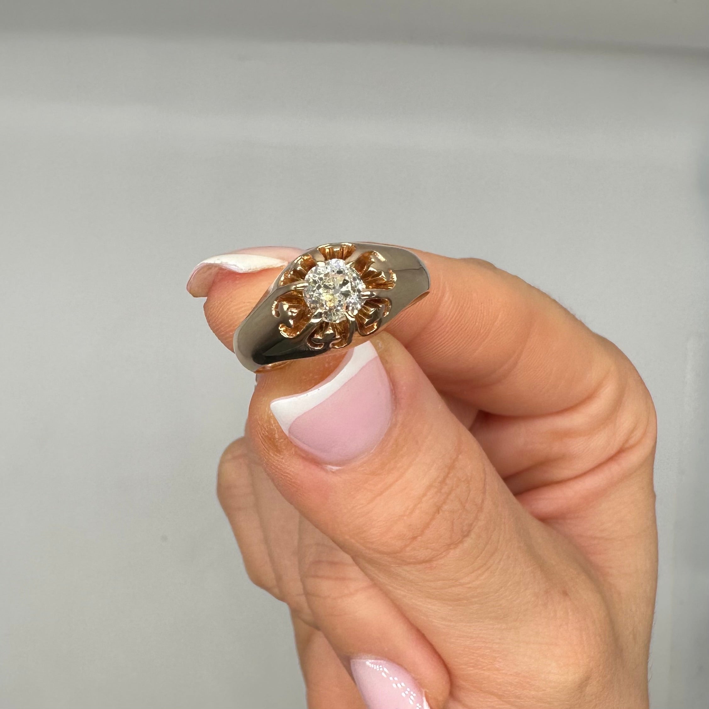 14K Rose Gold 0.70CT Round Diamond Ring RDER070 TJJ