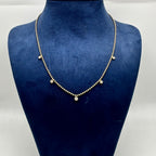 14K Yellow Gold 0.48 CT Diamond Bezel-Set Necklace – 16” Adjustable to 18” KVN00326