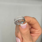 18K White Gold Band Ring with 1.80CT Diamonds WB0012 IETJ