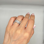 14K White Gold Band Ring with 0.70CT Diamonds WB459 IGJJ