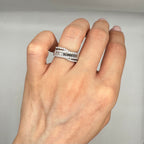 14K White Gold Band Ring with 0.70CT Diamonds WB459 IGJJ