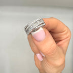 14K White Gold Band Ring with 0.70CT Diamonds WB459 IGJJ